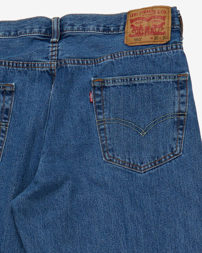 Levi's 550 Blue Denim Jeans - W36 L30