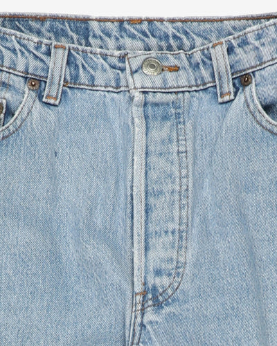 Vintage Blue Stonewash 501 Distressed Levi's Jeans - W28 L25