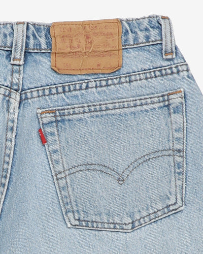Vintage Blue Stonewash 501 Distressed Levi's Jeans - W28 L25