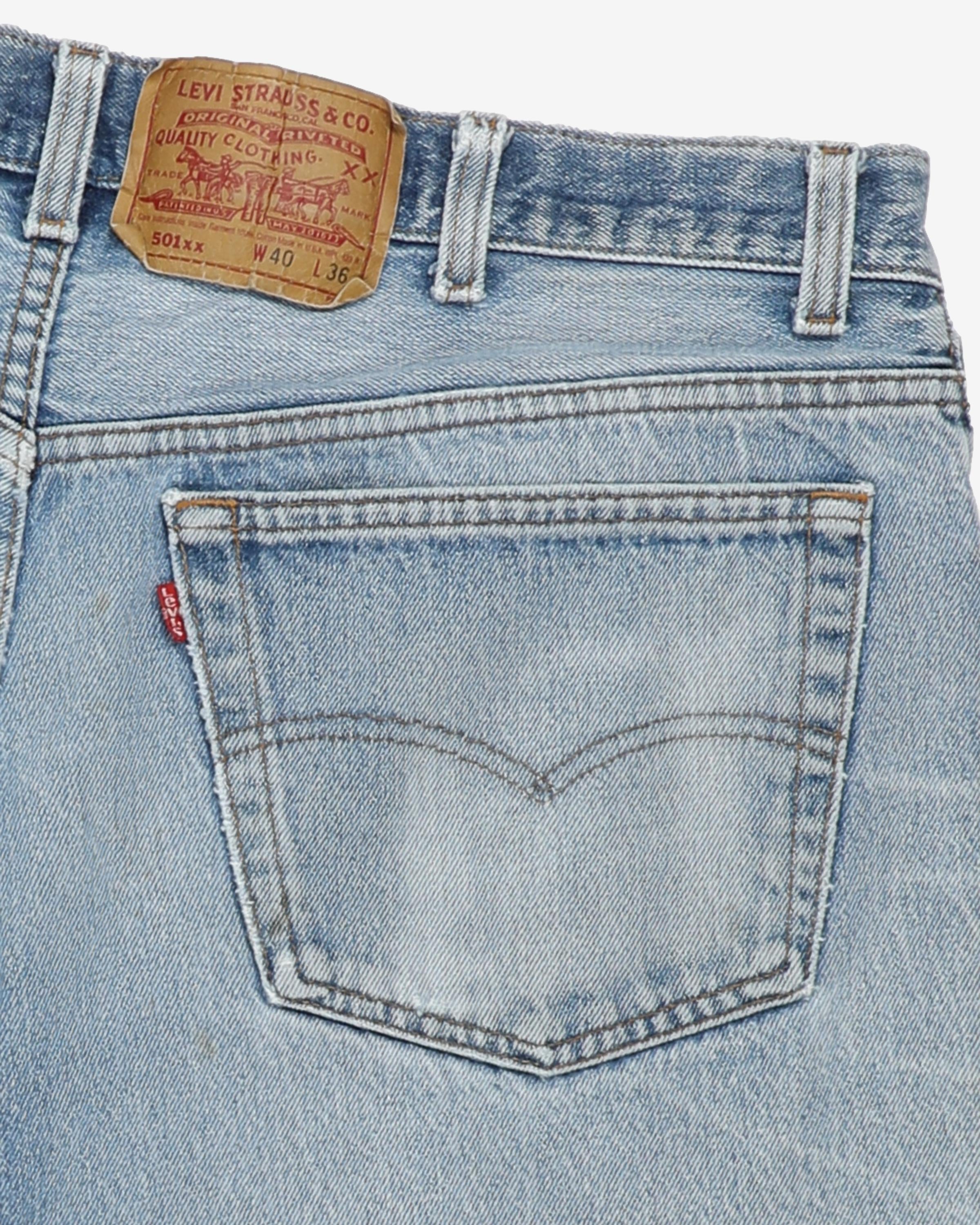 Vintage Stonewash Blue 501 Levi's Denim Jeans - W38 L32