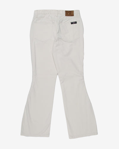 Polo jeans RRL high waisted cream white denim jeans - w29l28