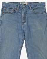 Levi's 505 Denim Light Blue Stonewash Jeans - W35 L29