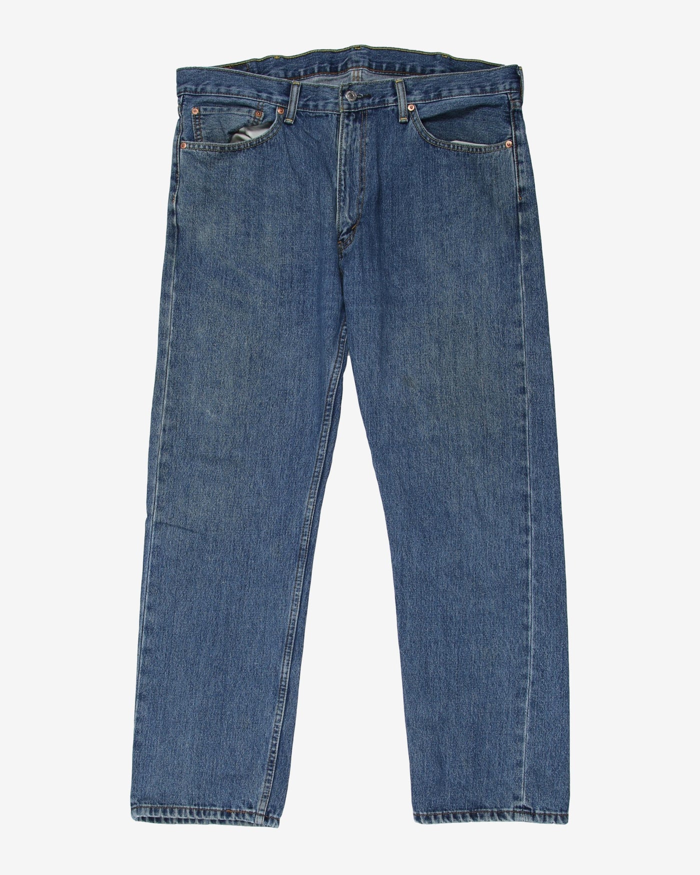 Levi's 505 Dark Blue Washed Casual Denim Jeans - W39 L30