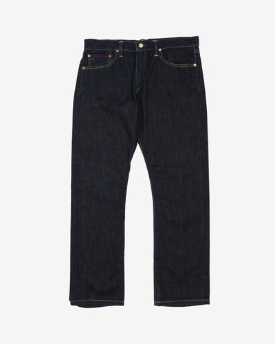 Vintage Polo Ralph Lauren RL Dark Blue Denim Jeans - W35 L31
