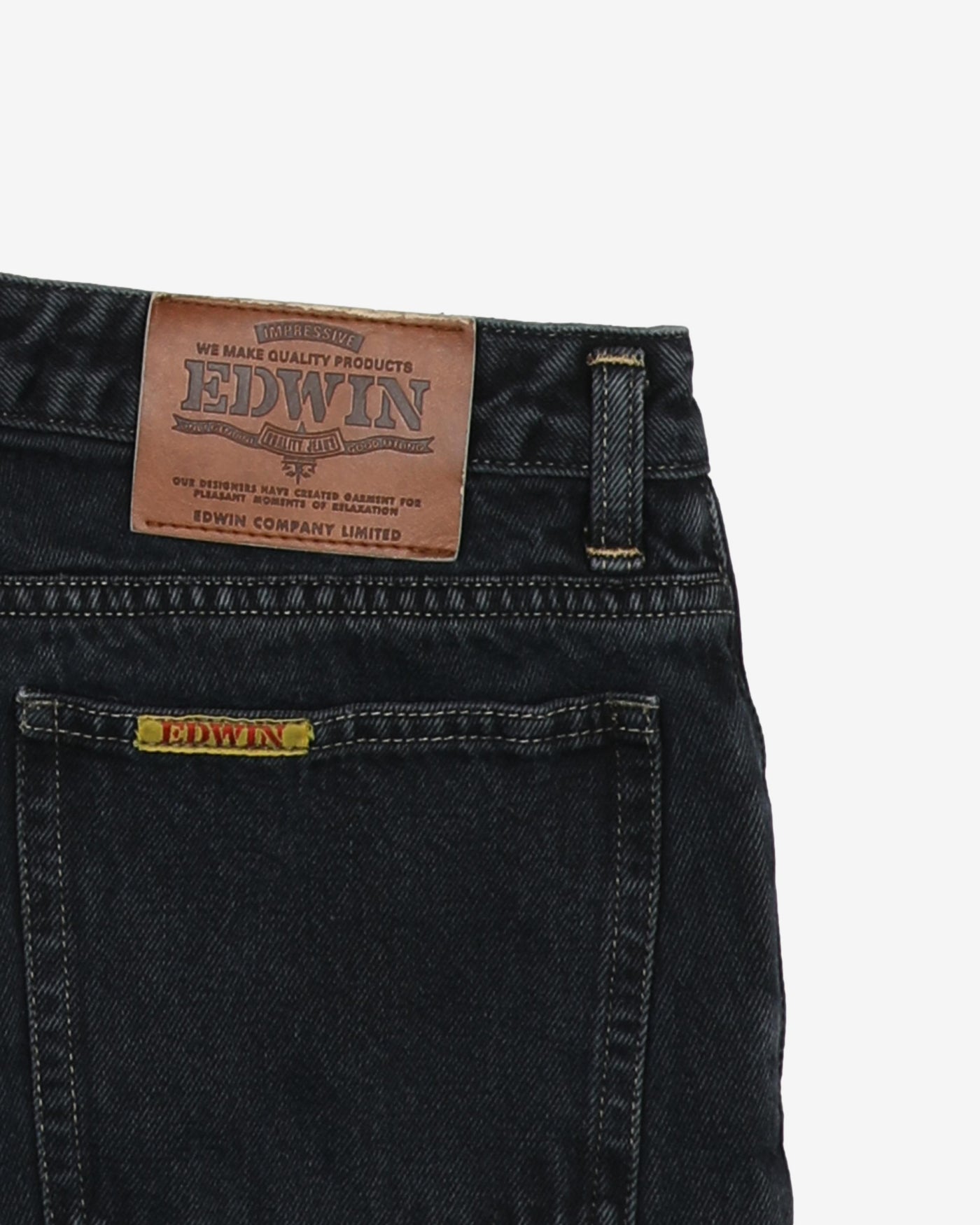 Vintage 90s Edwin Faded Black Denim Jeans - W29 L32