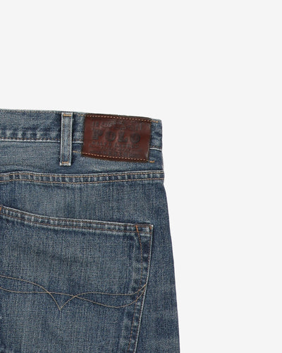 Vintage 90s Ralph Lauren RL Dark Blue Denim Jeans - W40 L30