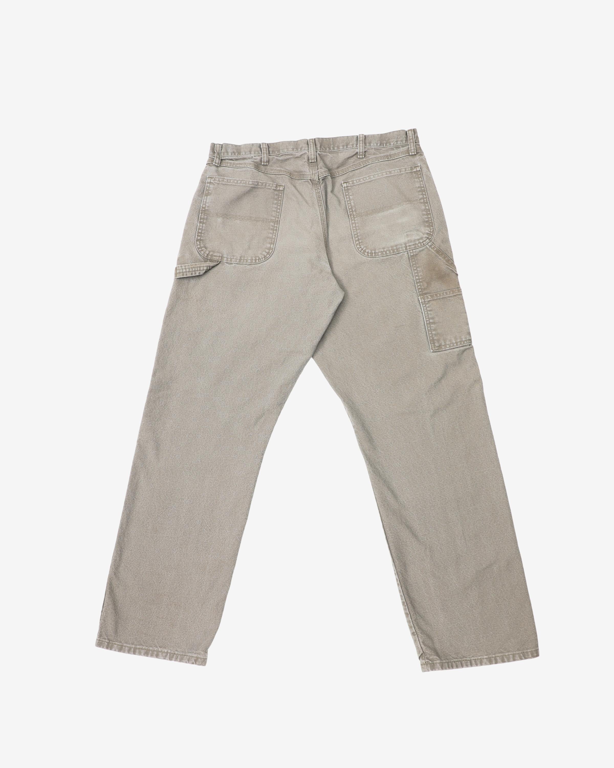 Vintage Rustler Faded Grey Workwear Denim Jeans - W36 L32