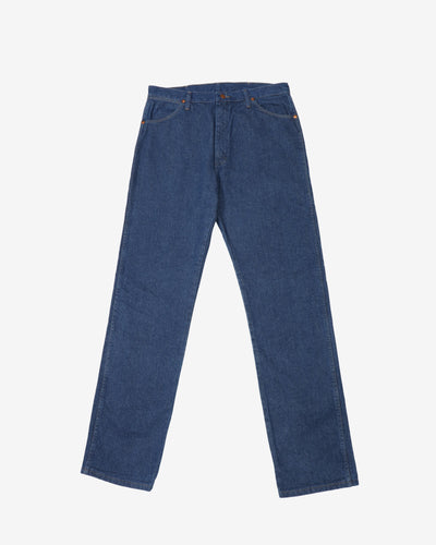 Vintage Dark Blue Wrangler 13MWZPW Trousers / Jeans - W36 L36