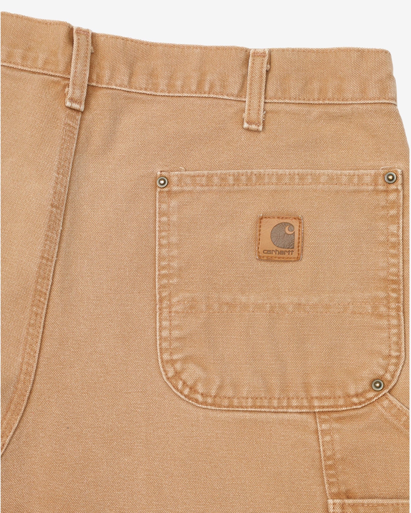 Vintage Double Knee Tan / Beige Carhartt Workwear Utility Jeans - W36 L30