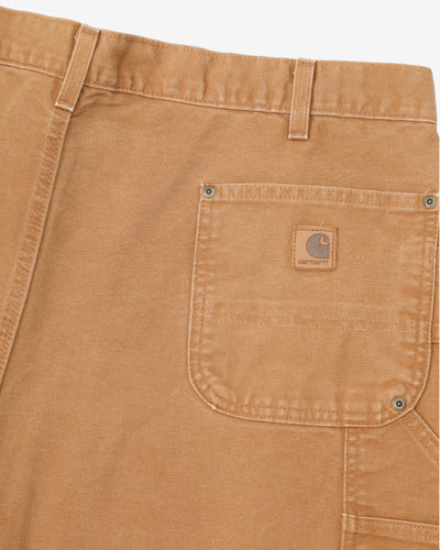 Reflective Double Knee Tan / Beige Carhartt Workwear Utility Jeans - W42 L30