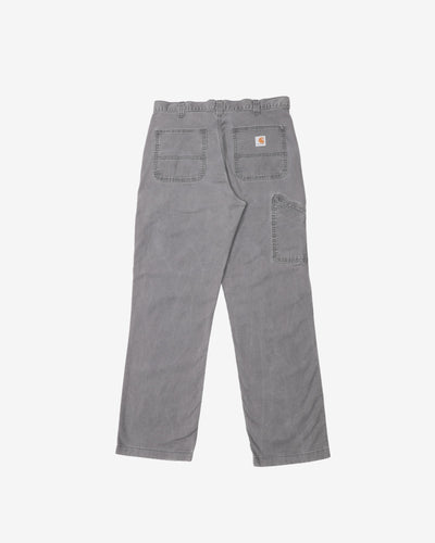 Carhartt Relaxed Fit Grey / Ash Workwear Utility Jeans - W34 L30
