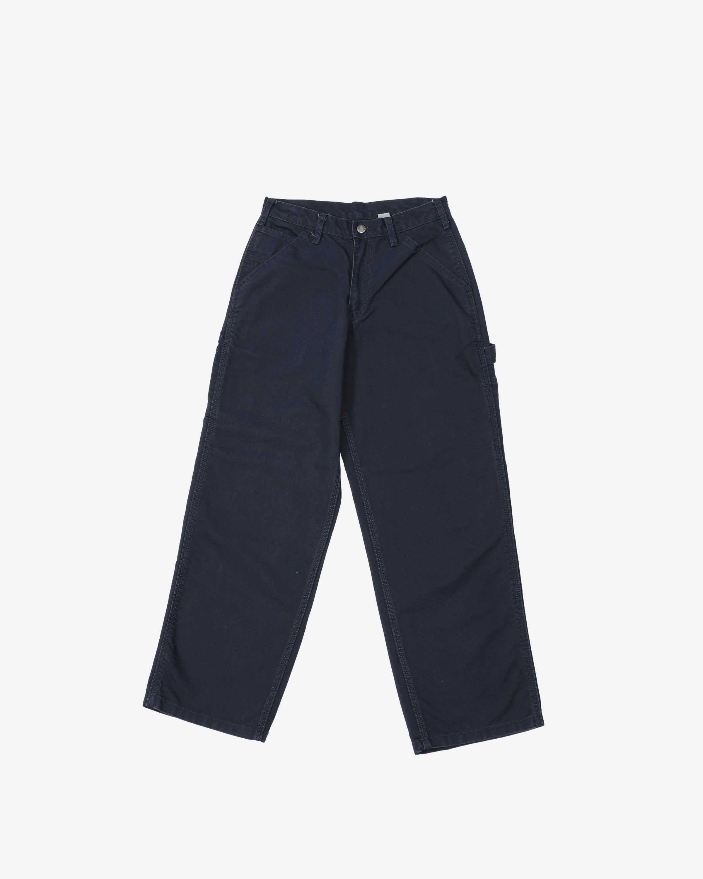 Dakota Relaxed Fit Baggy Navy Workwear Utility Jeans - W28 L28