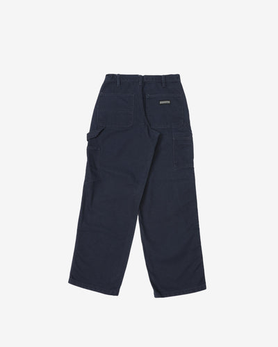 Dakota Relaxed Fit Baggy Navy Workwear Utility Jeans - W28 L28