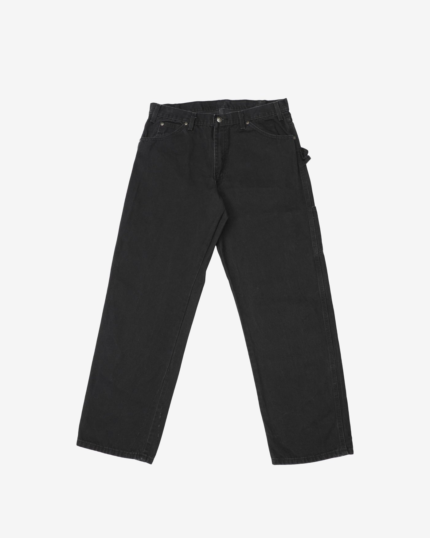 Dickies Vintage Faded Black Workwear Utility Jeans - W34 L32