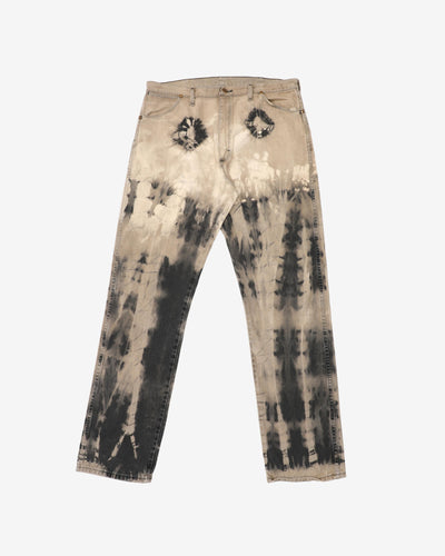 Vintage Wrangler Neutral Tones Bleached Denim Jeans - W38 L36