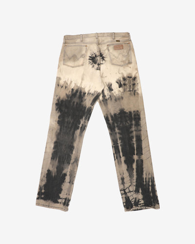 Vintage Wrangler Neutral Tones Bleached Denim Jeans - W38 L36