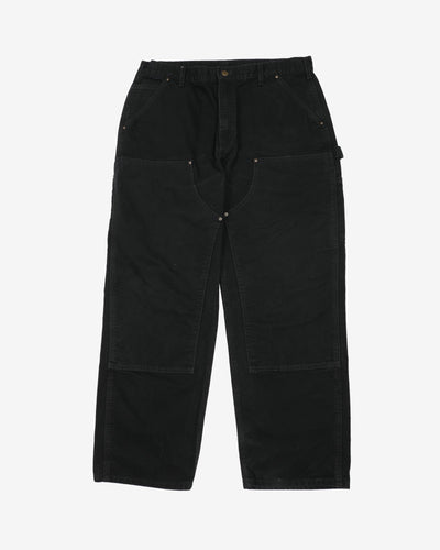 Carhartt Black Double Knee Workwear Jeans - W36 L29