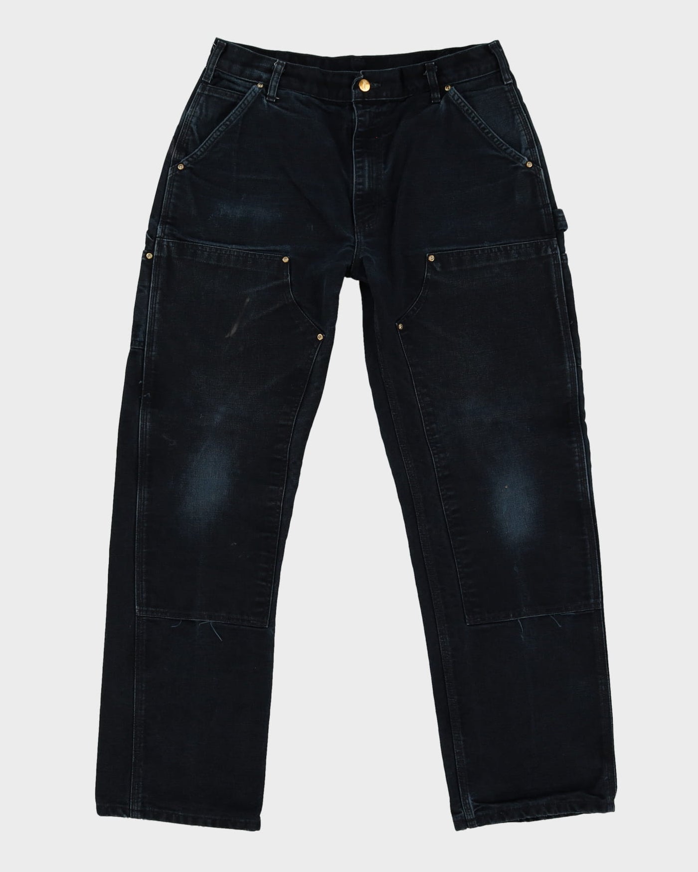 Carhartt Black Faded Double Knee Workwear Jeans - W33 L31