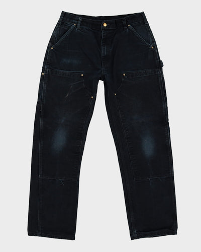 Carhartt Black Faded Double Knee Workwear Jeans - W33 L31