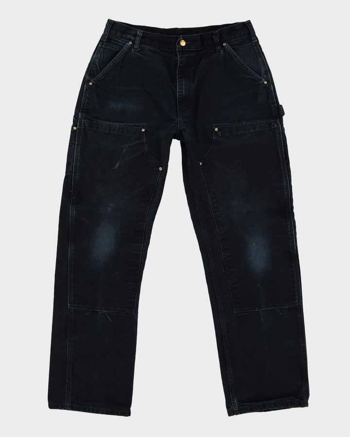Carhartt Black Faded Double Knee Workwear Jeans - W33 L31