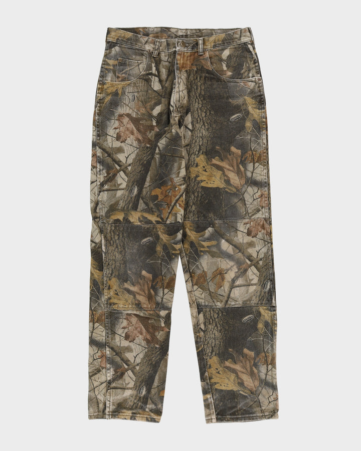 Wrangler Double Knee All Over Print Woodland Camo Jeans - W33 L32