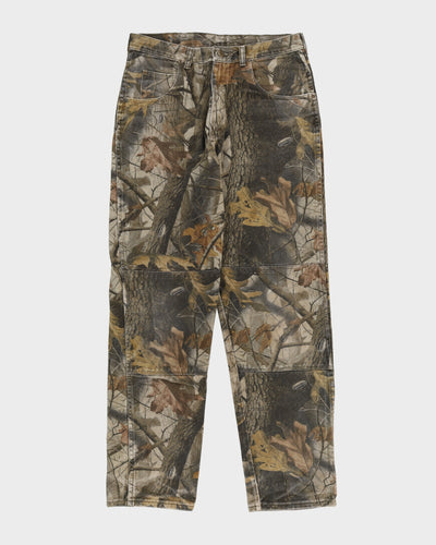 Wrangler Double Knee All Over Print Woodland Camo Jeans - W33 L32