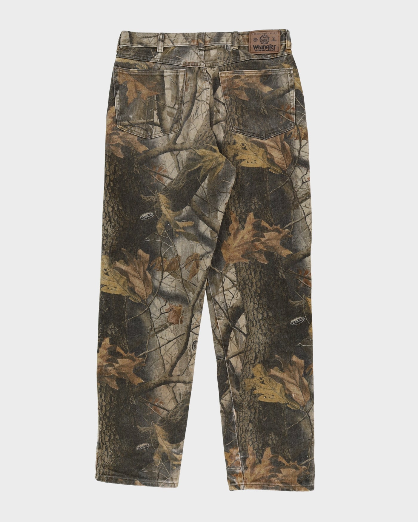 Wrangler Double Knee All Over Print Woodland Camo Jeans - W33 L32