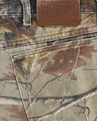 Wrangler All Over Print Woodland Camo Jeans - W36 L29