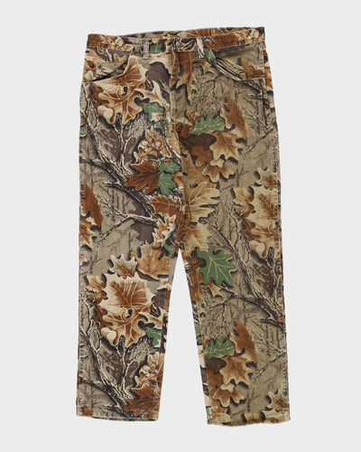 Wrangler Rugged Wear All Over Print Woodland Camo Jeans - W36 L29