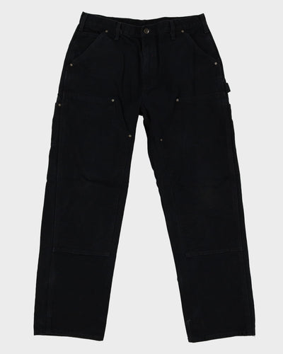 Carhartt Double Knee Black Workwear Jeans - W34 L31