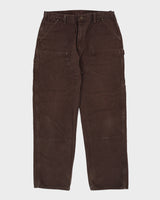 Carhartt Double Knee Brown Workwear Jeans - W36 L30