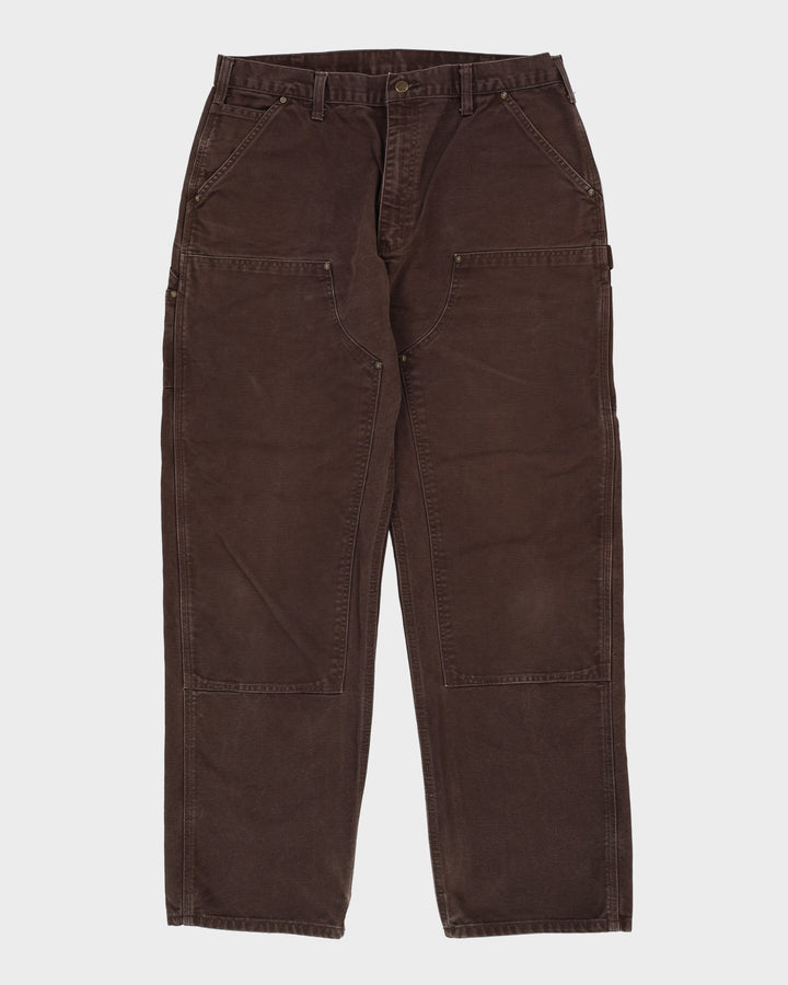 Carhartt Double Knee Brown Workwear Jeans - W36 L30