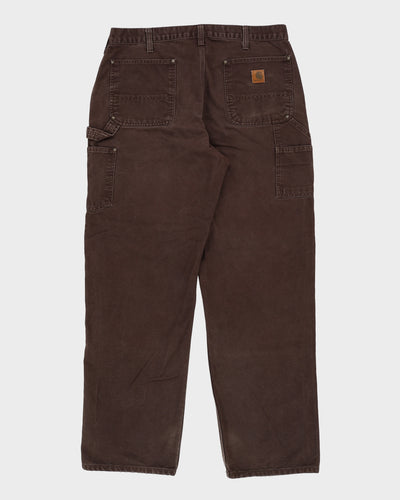 Carhartt Double Knee Brown Workwear Jeans - W36 L30