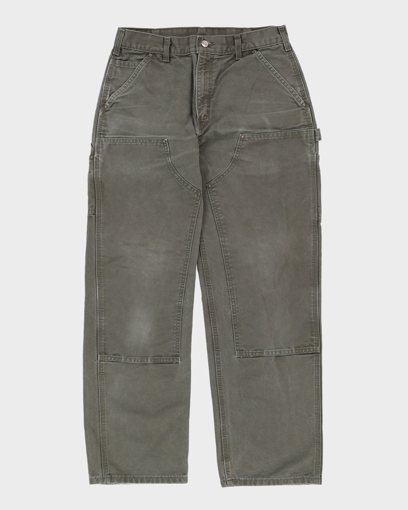 Vintage Carhartt Light Green Double Knee Workwear Jeans - W32 L31
