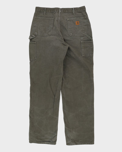 Vintage Carhartt Light Green Double Knee Workwear Jeans - W36 L36