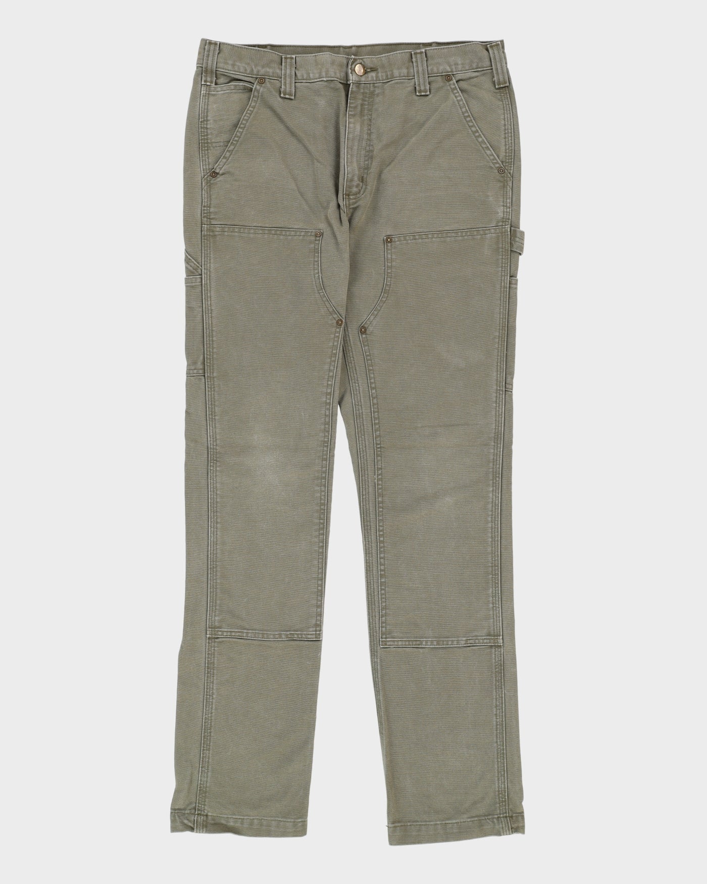 Vintage Carhartt Light Green Double Knee Workwear Jeans - W35 L34