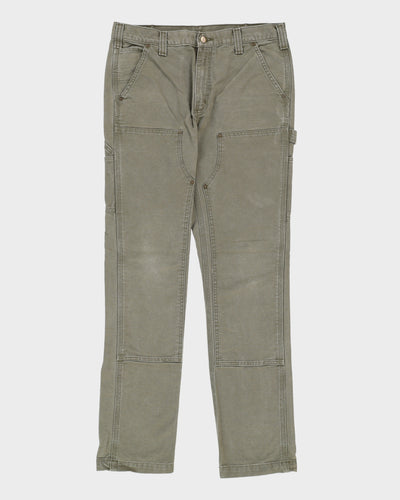 Vintage Carhartt Light Green Double Knee Workwear Jeans - W35 L34