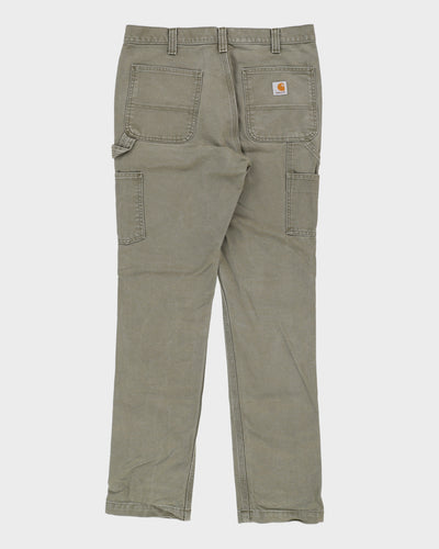 Vintage Carhartt Light Green Double Knee Workwear Jeans - W35 L34