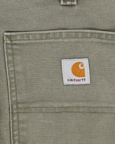 Vintage Carhartt Light Green Double Knee Workwear Jeans - W35 L34