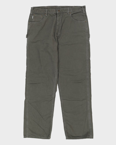 Carhartt Faded Green / Grey Workwear Jeans - W38 L34