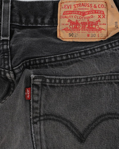 Vintage 90s Levi's 501 Dark Grey Jeans - W30 L31