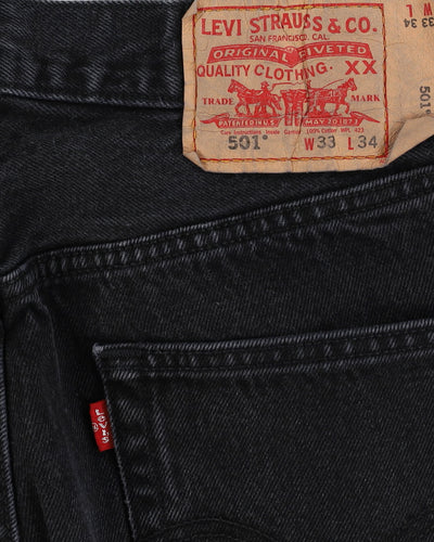 Vintage 90s Levi's 501 Black Jeans - W32 L33