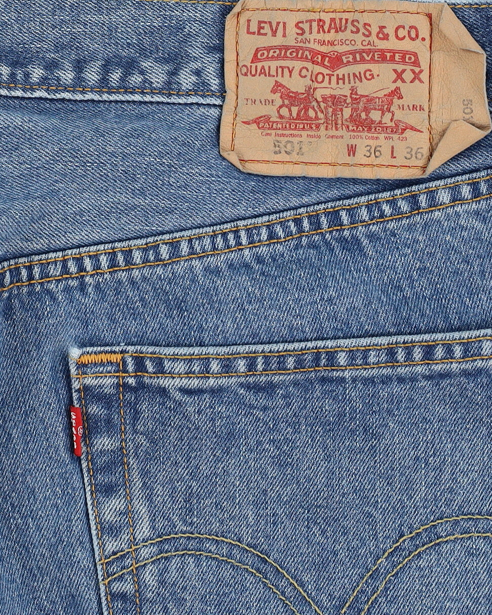 Vintage 90s Levi's 501 Blue Jeans - W34 L32