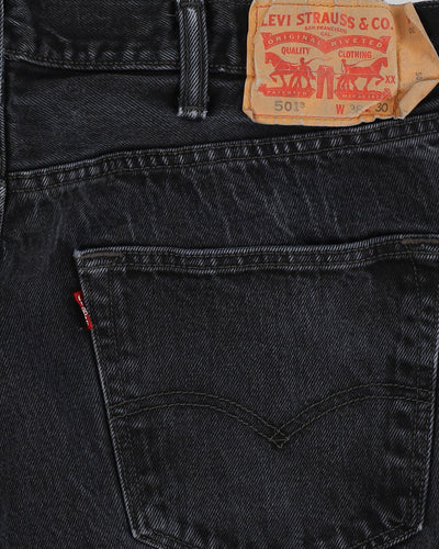 Levi's 501 Black Dark Wash Jeans - W38 L27