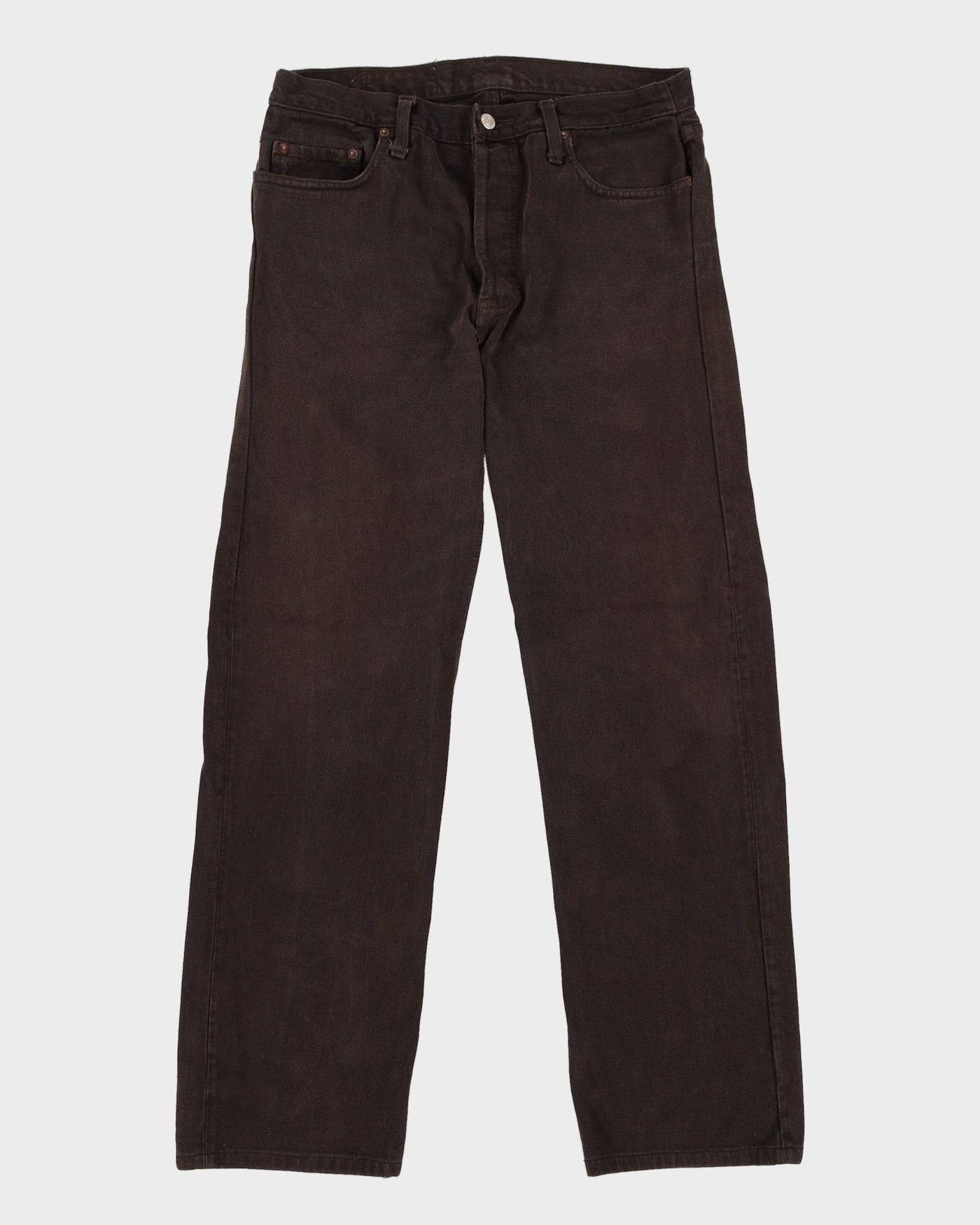 Vintage 90s Levi's 501 Brown Dark Wash Jeans - W34 L32