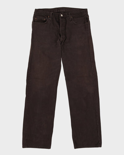Vintage 90s Levi's 501 Brown Dark Wash Jeans - W34 L32