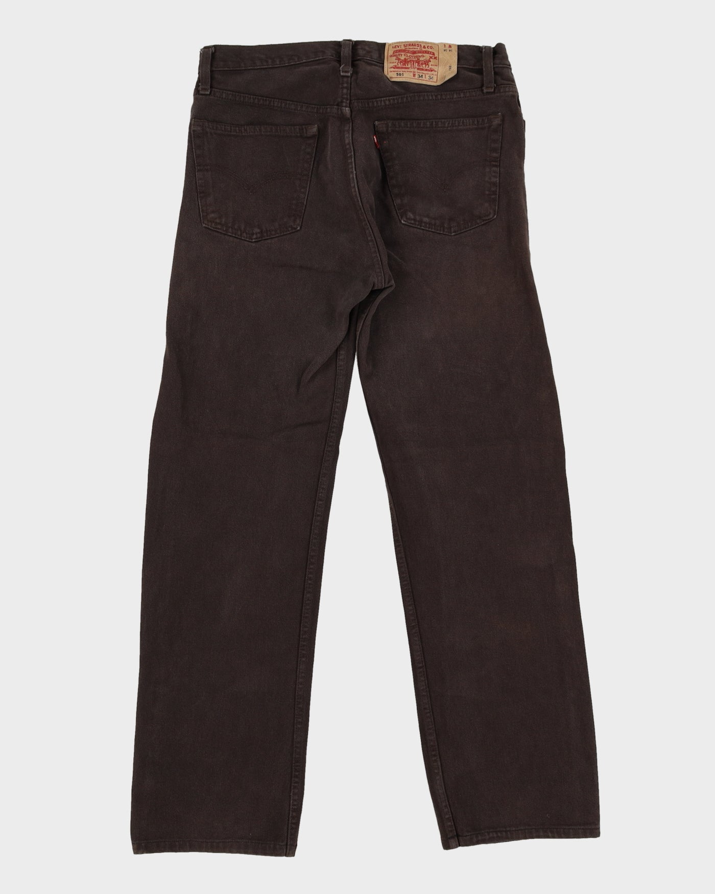Vintage 90s Levi's 501 Brown Dark Wash Jeans - W34 L32