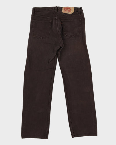 Vintage 90s Levi's 501 Brown Dark Wash Jeans - W34 L32