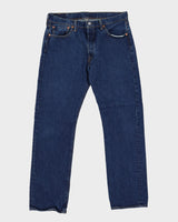 Vintage 90s Levi's 501 Dark Blue Jeans - W35 L32