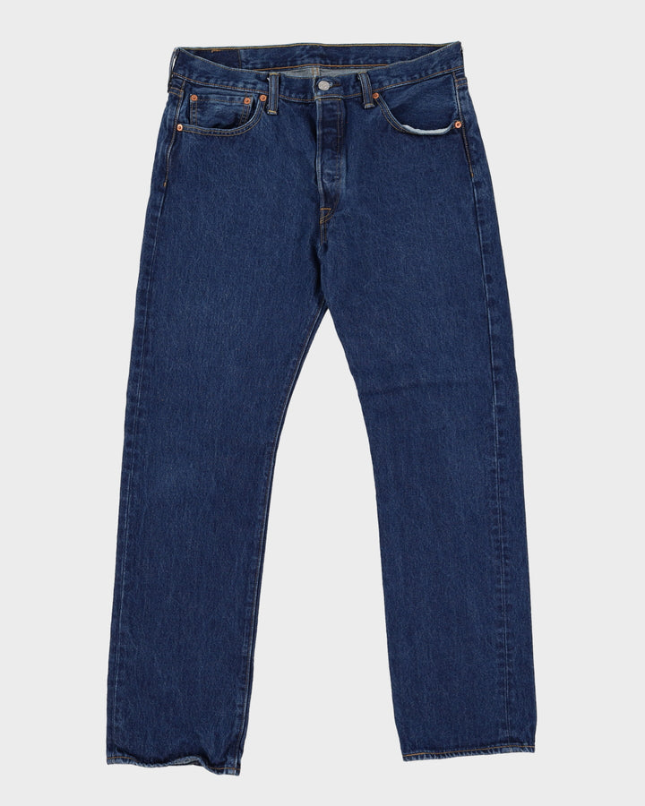 Vintage 90s Levi's 501 Dark Blue Jeans - W35 L32